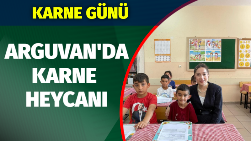 Arguvan’da öğrenciler  karnelerini aldı.